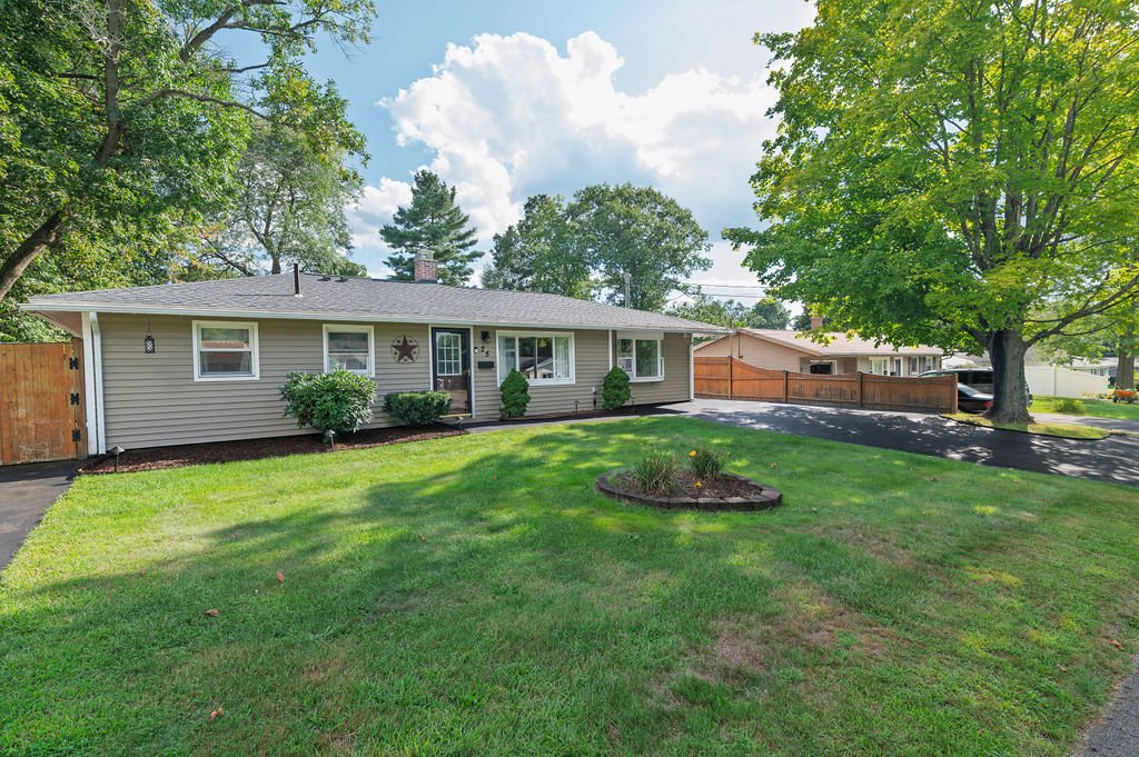 Front yard at 25 Marie Ave, Brockton
